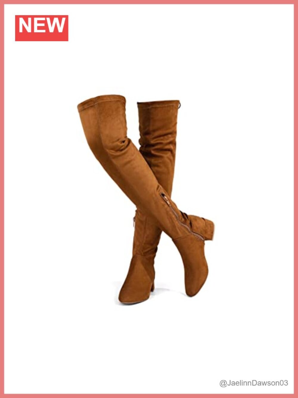 Women's Over Knee High Boots Winter Warm Thigh High Side Zipper Back Lace Block